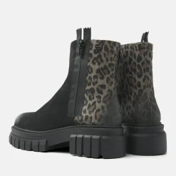 Vrouw Lazamani Boots-Dames Boots 85.612 Leopard-Black