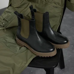 Vrouw Lazamani Chelsea Boots-Dames Chelsea Boots 85.417 Khaki-Black