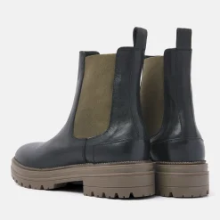 Vrouw Lazamani Chelsea Boots-Dames Chelsea Boots 85.417 Khaki-Black