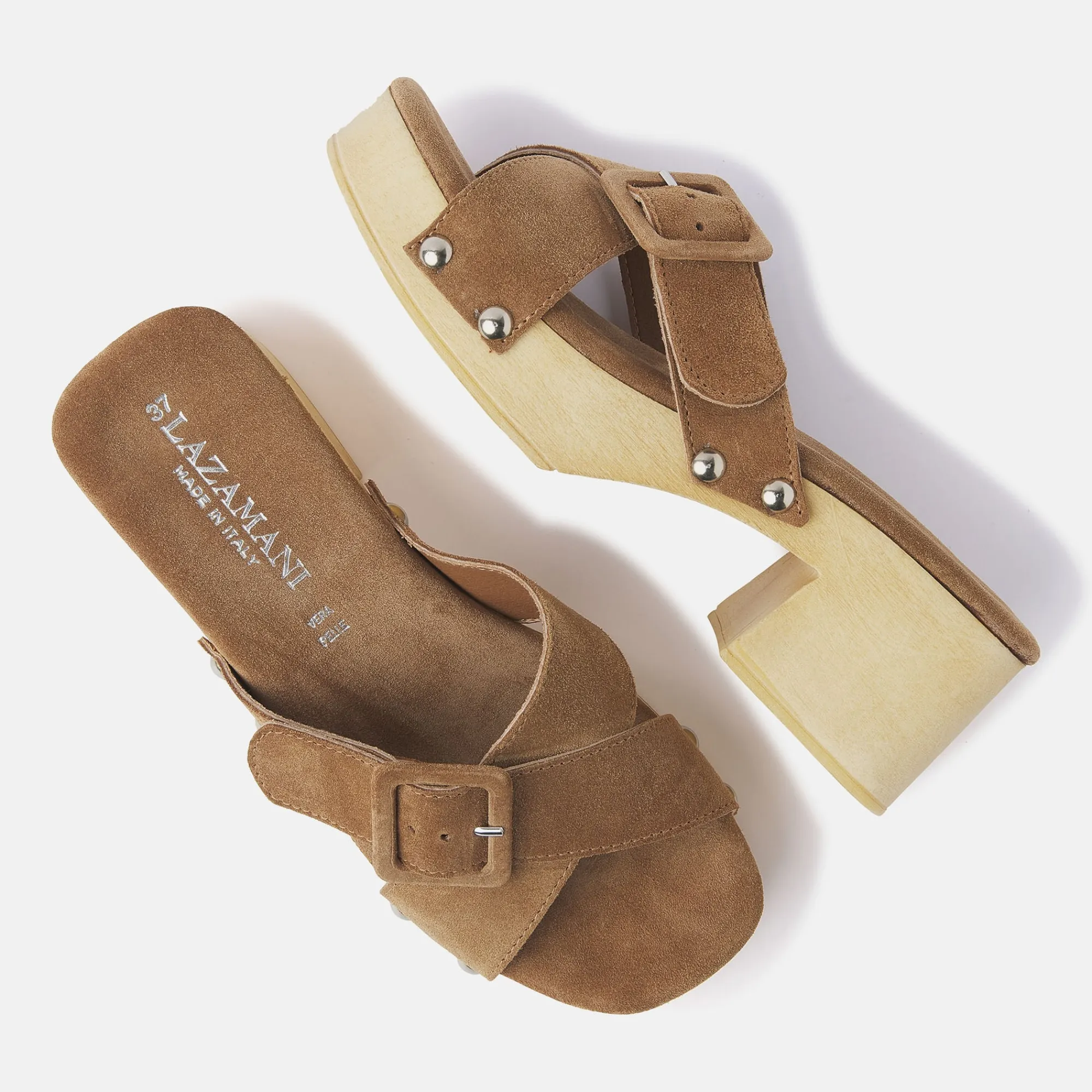 Vrouw Lazamani Clogs-Dames Clogs 31.226 Cuoio