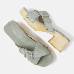 Vrouw Lazamani Clogs-Dames Clogs 31.226 Salvia