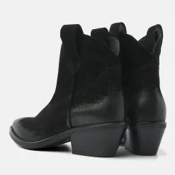 Vrouw Lazamani Cowboy Laarzen-Dames Enkellaarsjes 55.103 Black