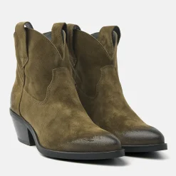 Vrouw Lazamani Cowboy Laarzen-Dames Enkellaarsjes 55.103 Green