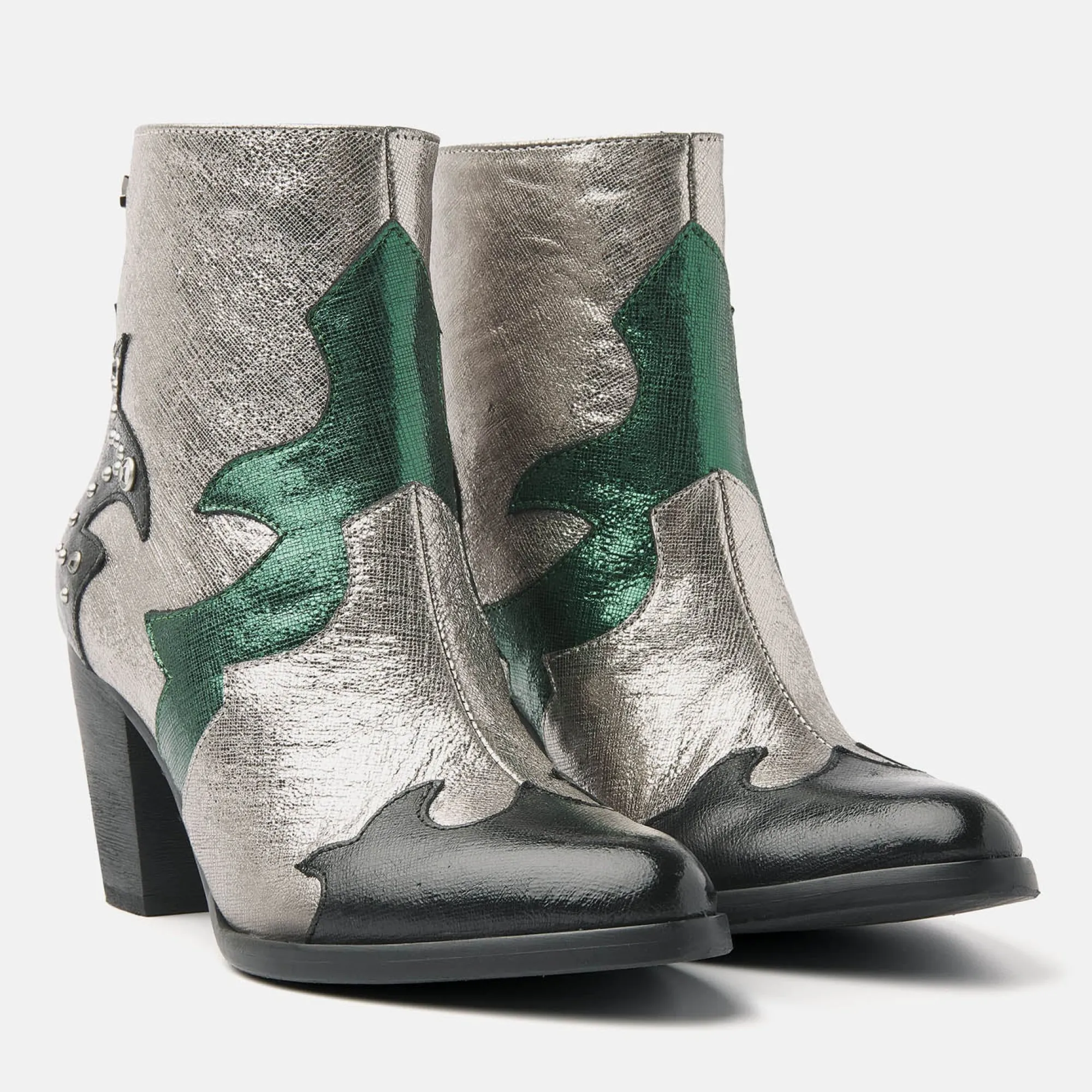 Vrouw Lazamani Enkellaarsjes-Dames Enkellaarsjes 85.609 Green-Multi