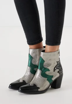 Vrouw Lazamani Enkellaarsjes-Dames Enkellaarsjes 85.609 Green-Multi