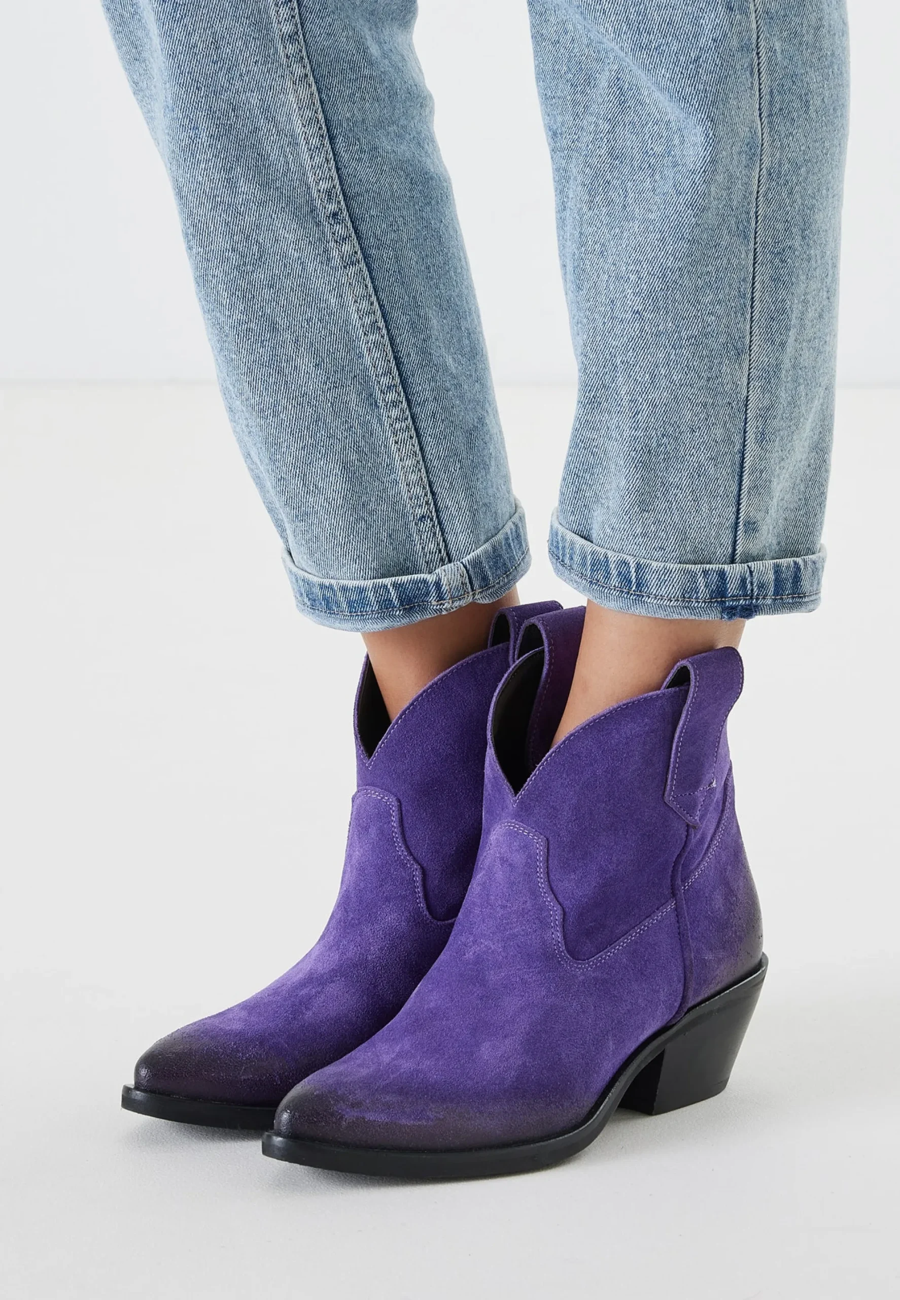 Vrouw Lazamani Enkellaarsjes-Dames Enkellaarsjes 55.103 Purple