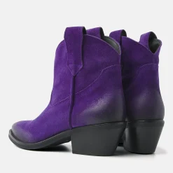 Vrouw Lazamani Cowboy Laarzen-Dames Enkellaarsjes 55.103 Purple