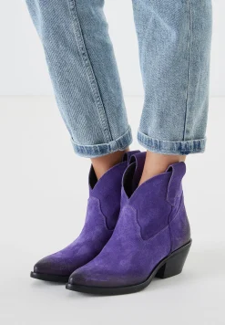 Vrouw Lazamani Cowboy Laarzen-Dames Enkellaarsjes 55.103 Purple