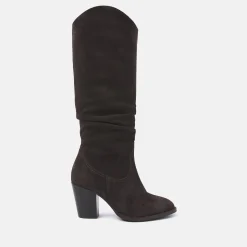 Vrouw Lazamani Hoge Laarzen-Dames Hoge Laarzen 57.318 Dark Brown