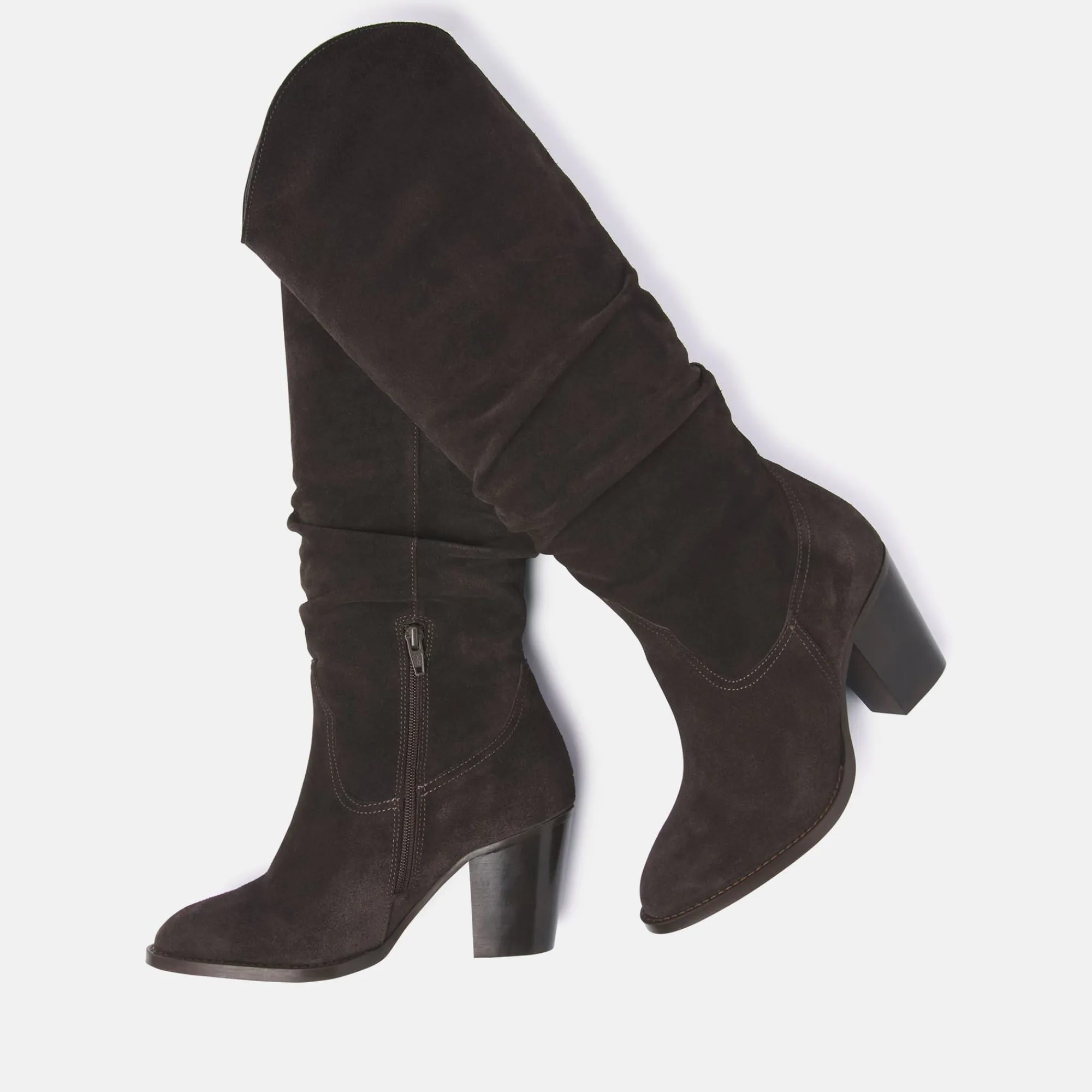 Vrouw Lazamani Hoge Laarzen-Dames Hoge Laarzen 57.318 Dark Brown