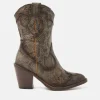 Vrouw Lazamani Cowboy Laarzen-Dames Laarsjes 35.120 Brown-Python