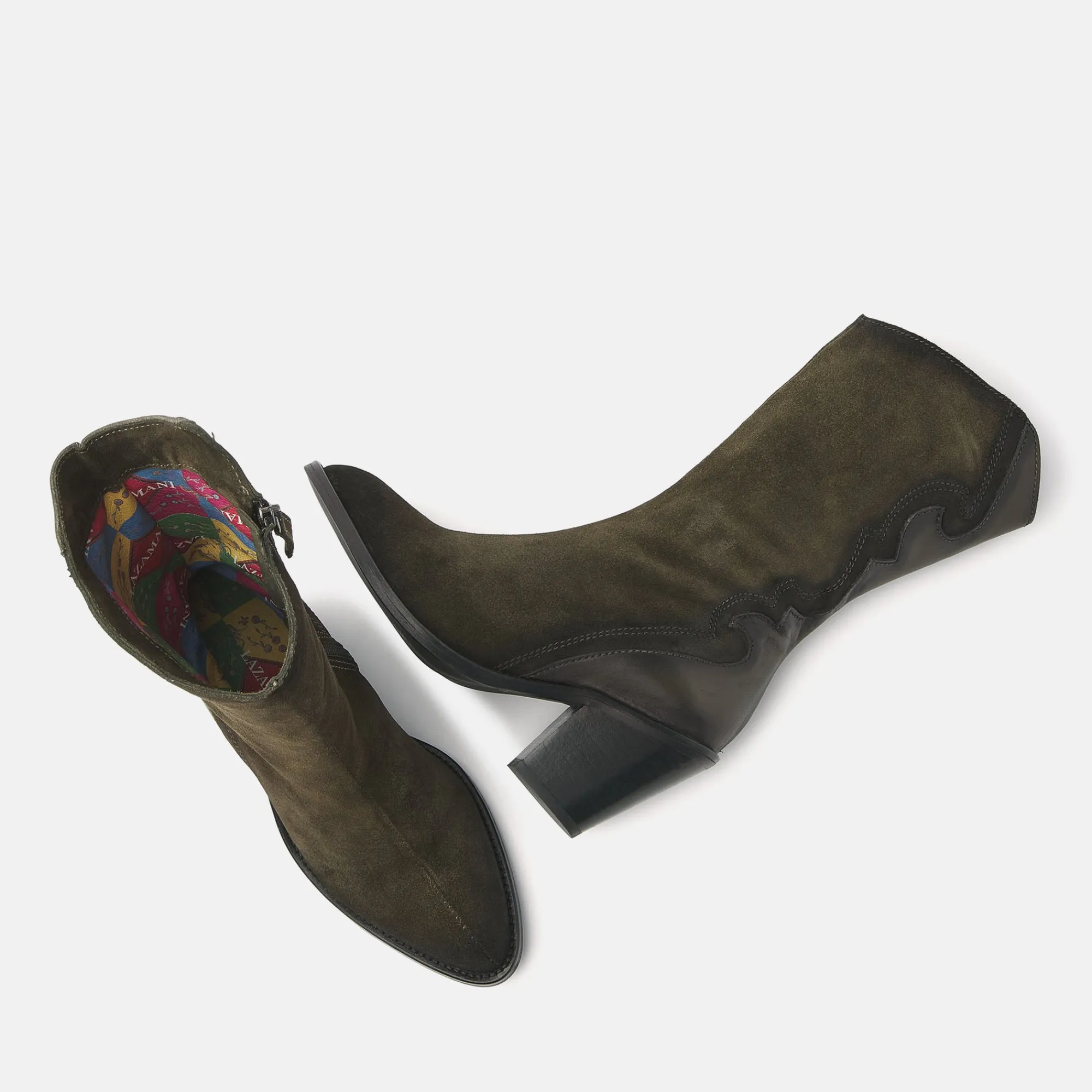 Vrouw Lazamani Cowboy Laarzen-Dames Laarsjes 35.112 Green