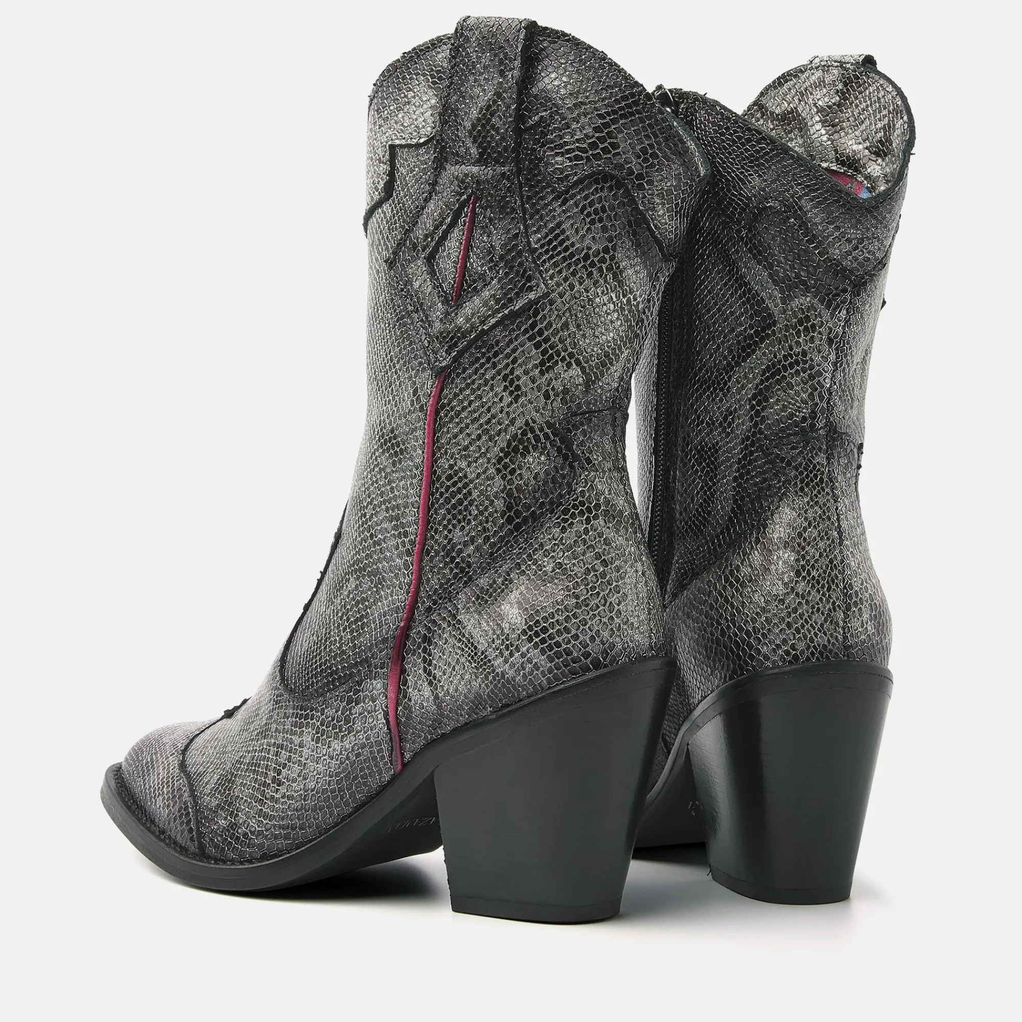 Vrouw Lazamani Halfhoge Laarzen-Dames Laarsjes 35.120 Grey-Python