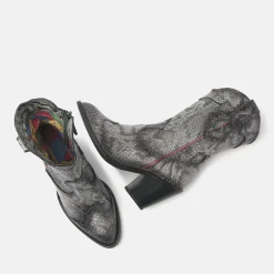 Vrouw Lazamani Halfhoge Laarzen-Dames Laarsjes 35.120 Grey-Python