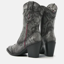 Vrouw Lazamani Cowboy Laarzen-Dames Laarsjes 35.120 Grey-Python