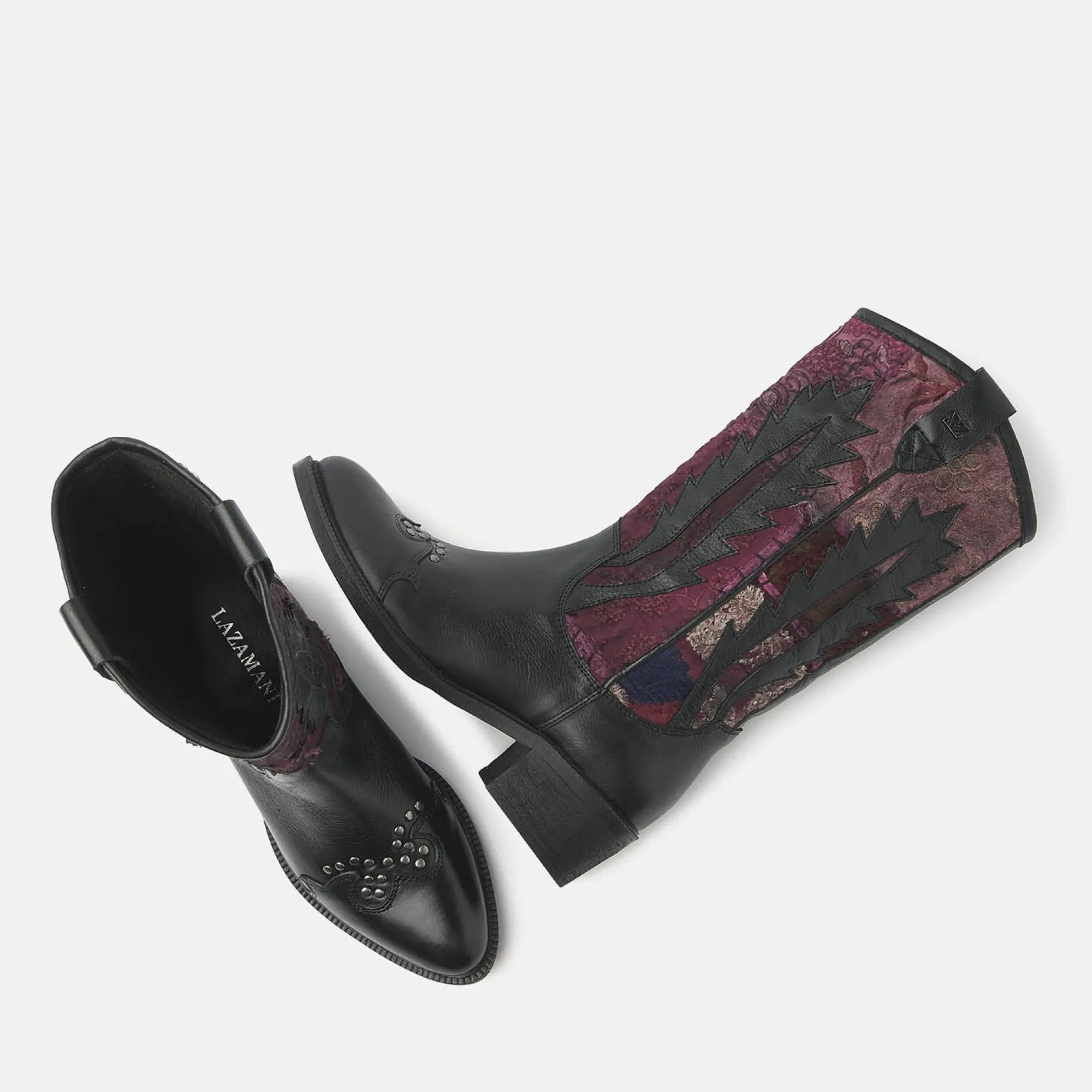 Vrouw Lazamani Cowboy Laarzen-Dames Laarzen 85.631 Black