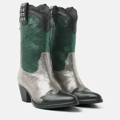 Vrouw Lazamani Halfhoge Laarzen-Dames Laarzen 85.603 Green