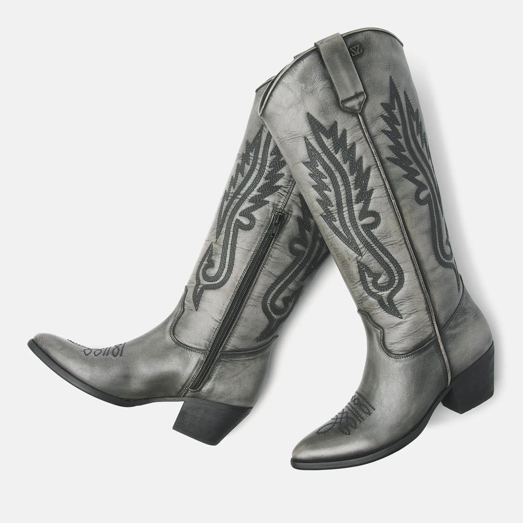 Vrouw Lazamani Halfhoge Laarzen-Dames Laarzen 85.604 Grey