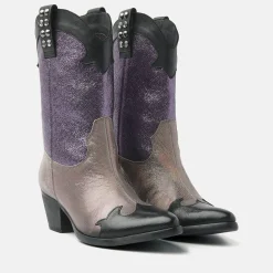 Vrouw Lazamani Halfhoge Laarzen-Dames Laarzen 85.603 Purple