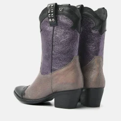 Vrouw Lazamani Halfhoge Laarzen-Dames Laarzen 85.603 Purple