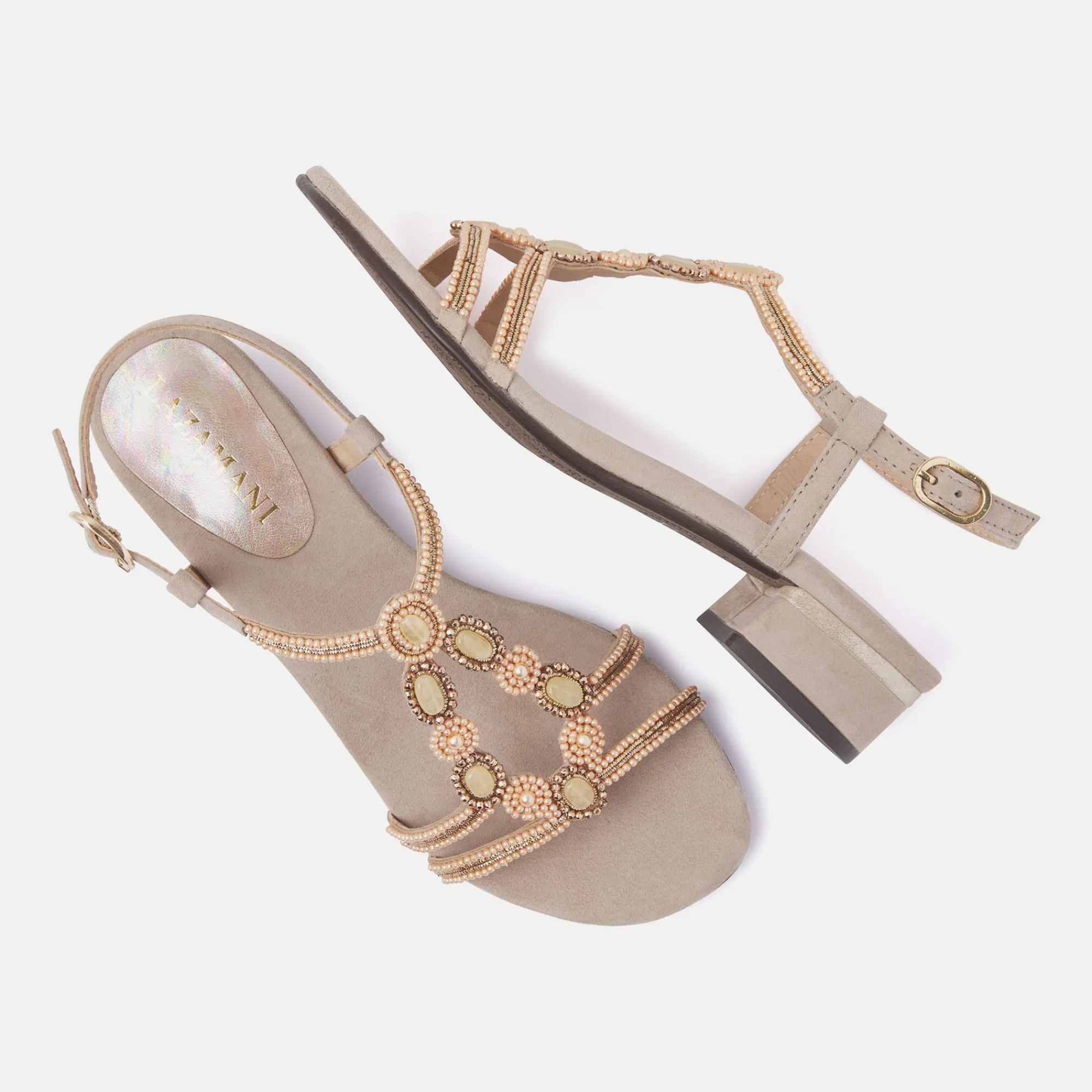 Vrouw Lazamani Sandalen-Dames Sandalen 85.379 Biscuit