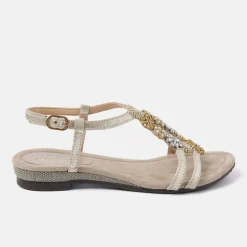 Vrouw Lazamani Sandalen-Dames Sandalen 85.547 Biscuit