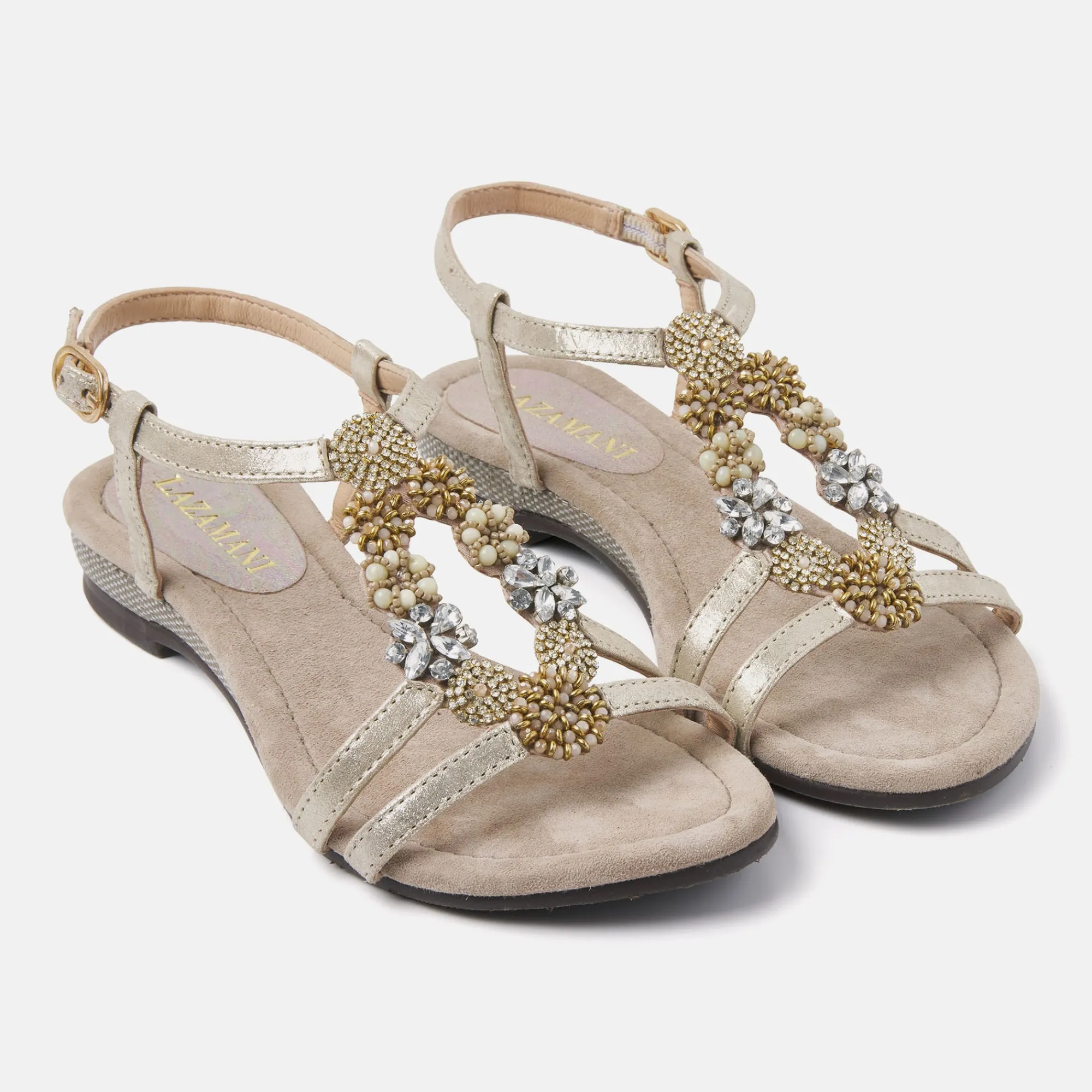Vrouw Lazamani Sandalen-Dames Sandalen 85.547 Biscuit