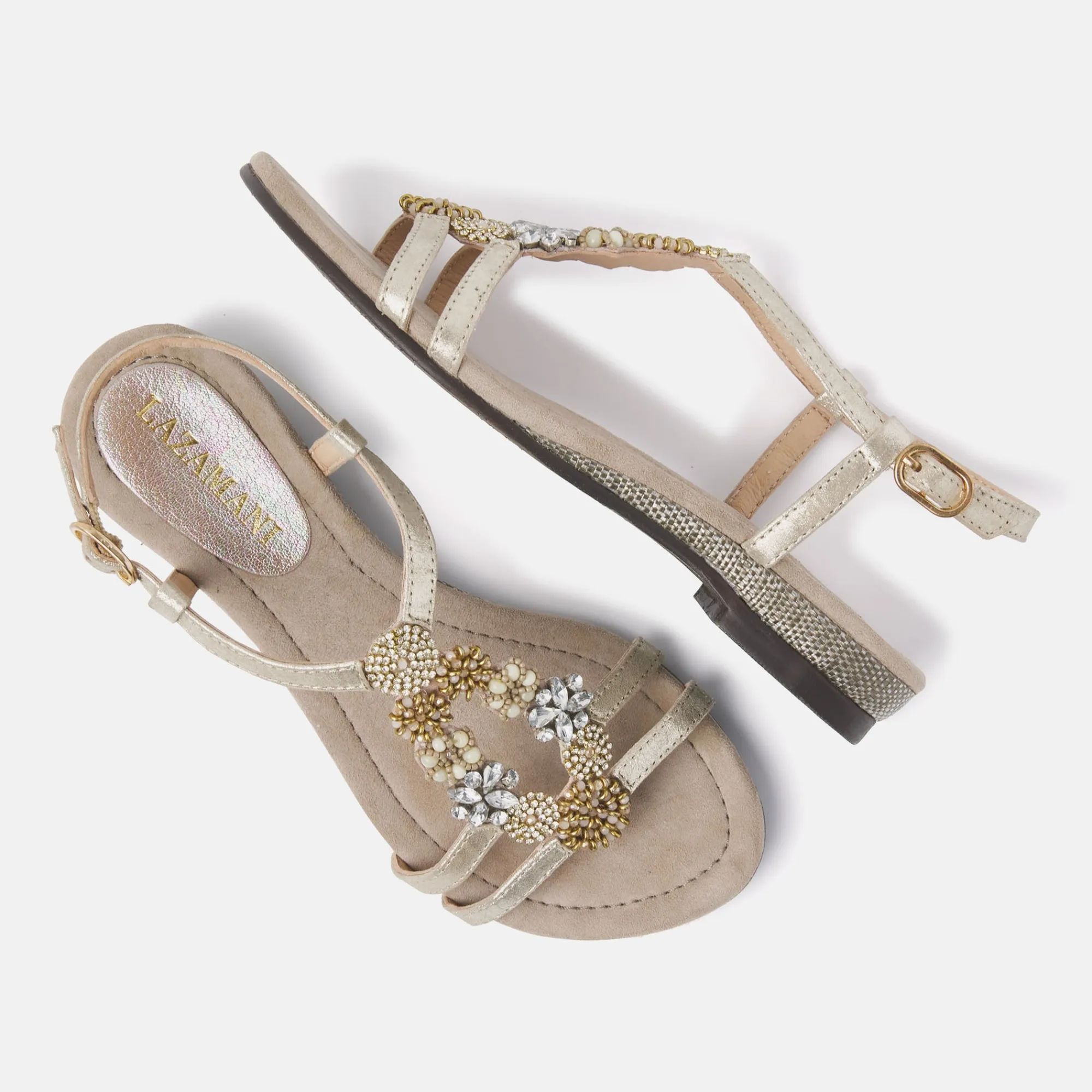 Vrouw Lazamani Sandalen-Dames Sandalen 85.547 Biscuit