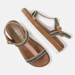 Vrouw Lazamani Sandalen-Dames Sandalen 75.417 Blue Multi