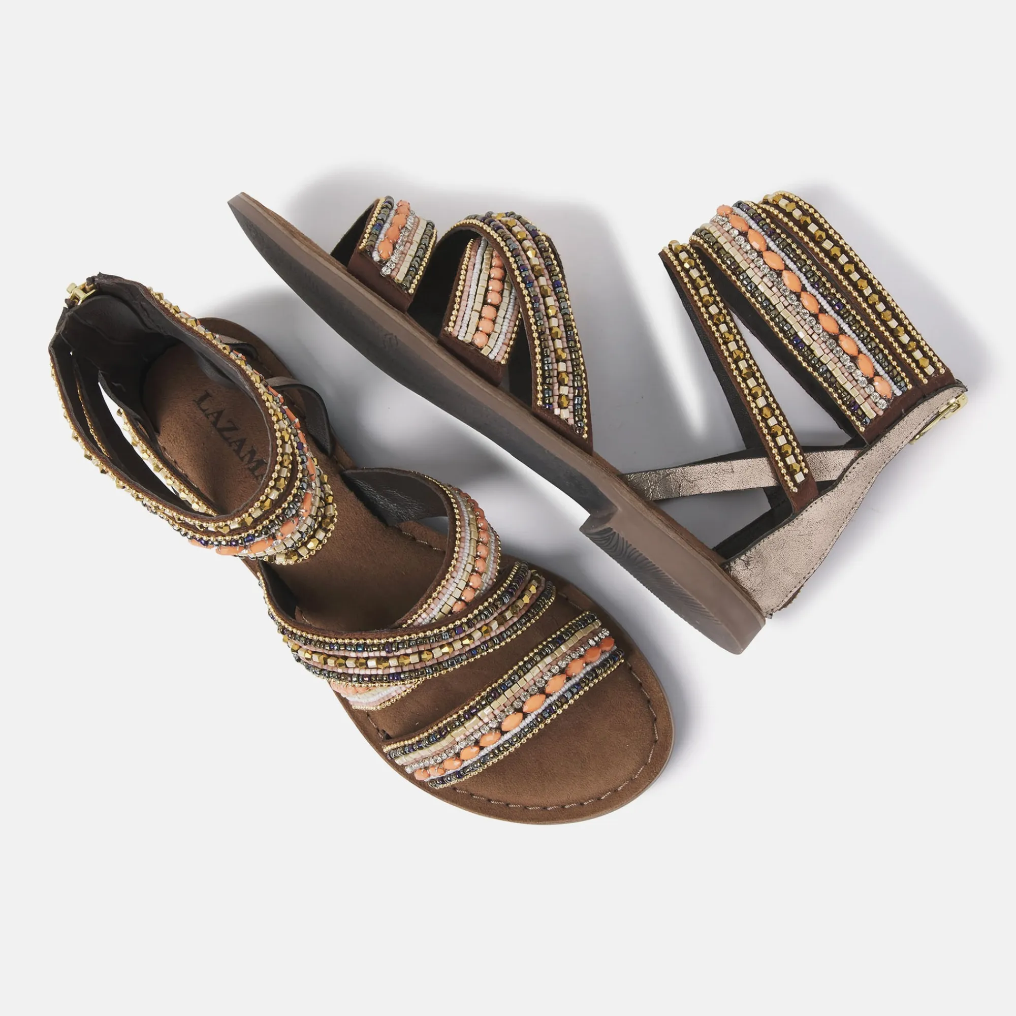 Vrouw Lazamani Sandalen-Dames Sandalen 75.393 Brown