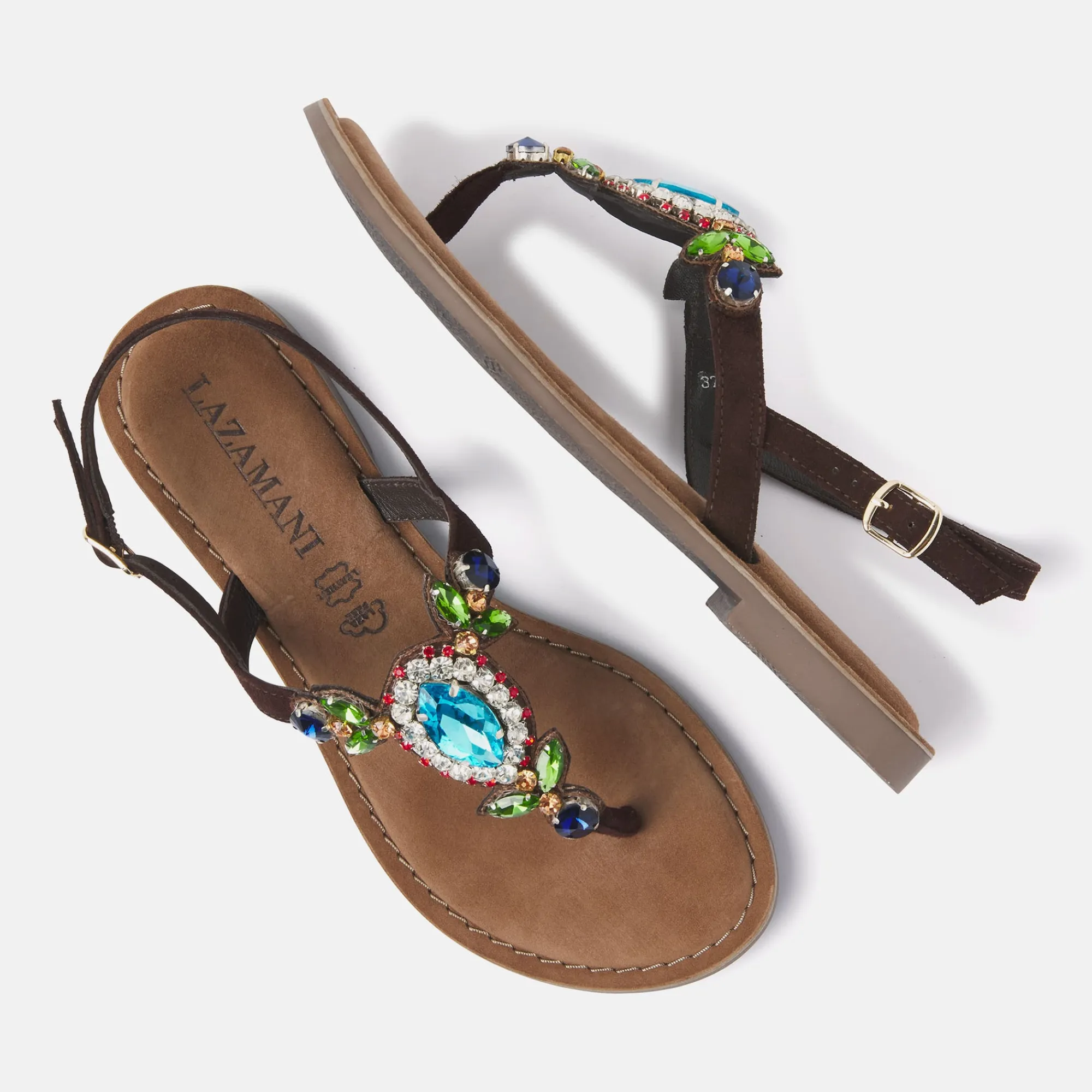 Vrouw Lazamani Sandalen-Dames Sandalen 75.357 Brown Multi