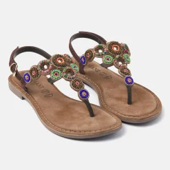 Vrouw Lazamani Sandalen-Dames Sandalen 75.314 Brown Multi