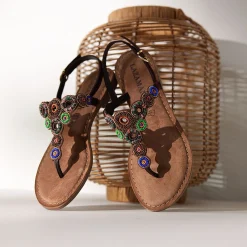 Vrouw Lazamani Sandalen-Dames Sandalen 75.314 Brown Multi