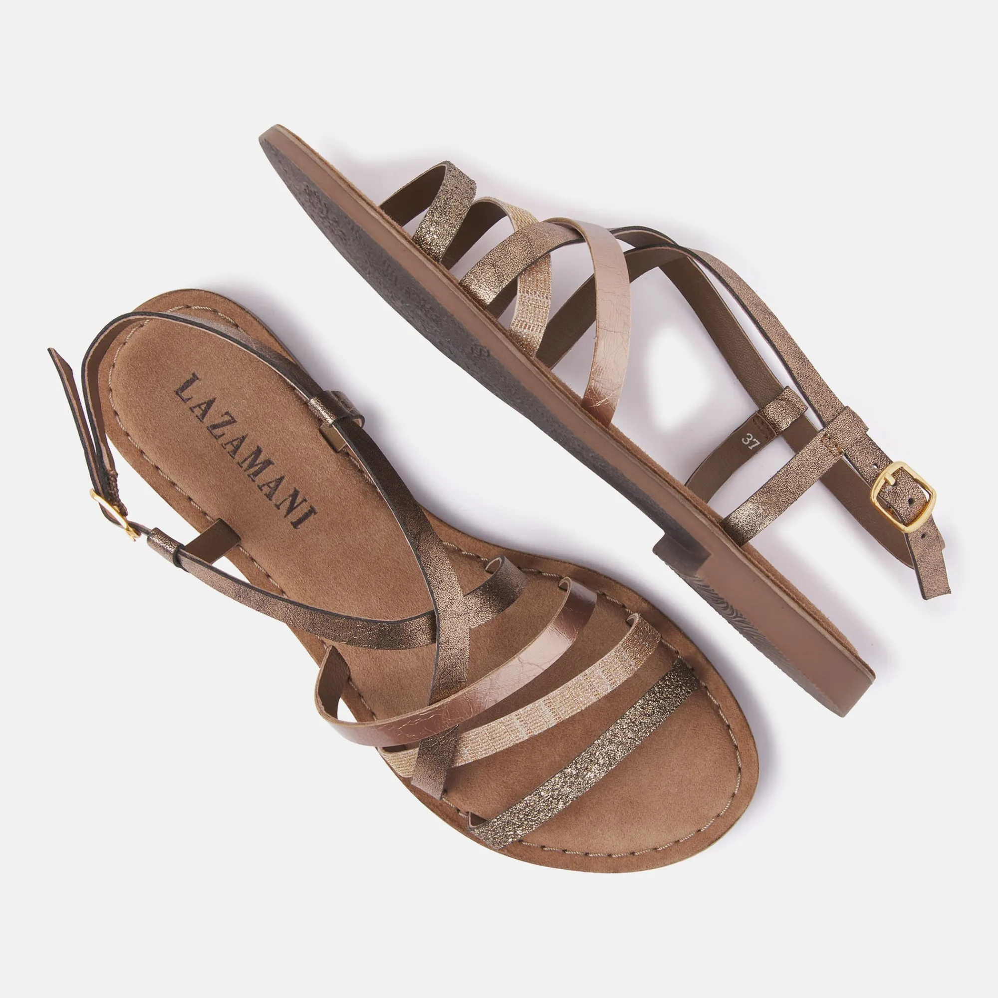 Vrouw Lazamani Sandalen-Dames Sandalen 75.529 Copper
