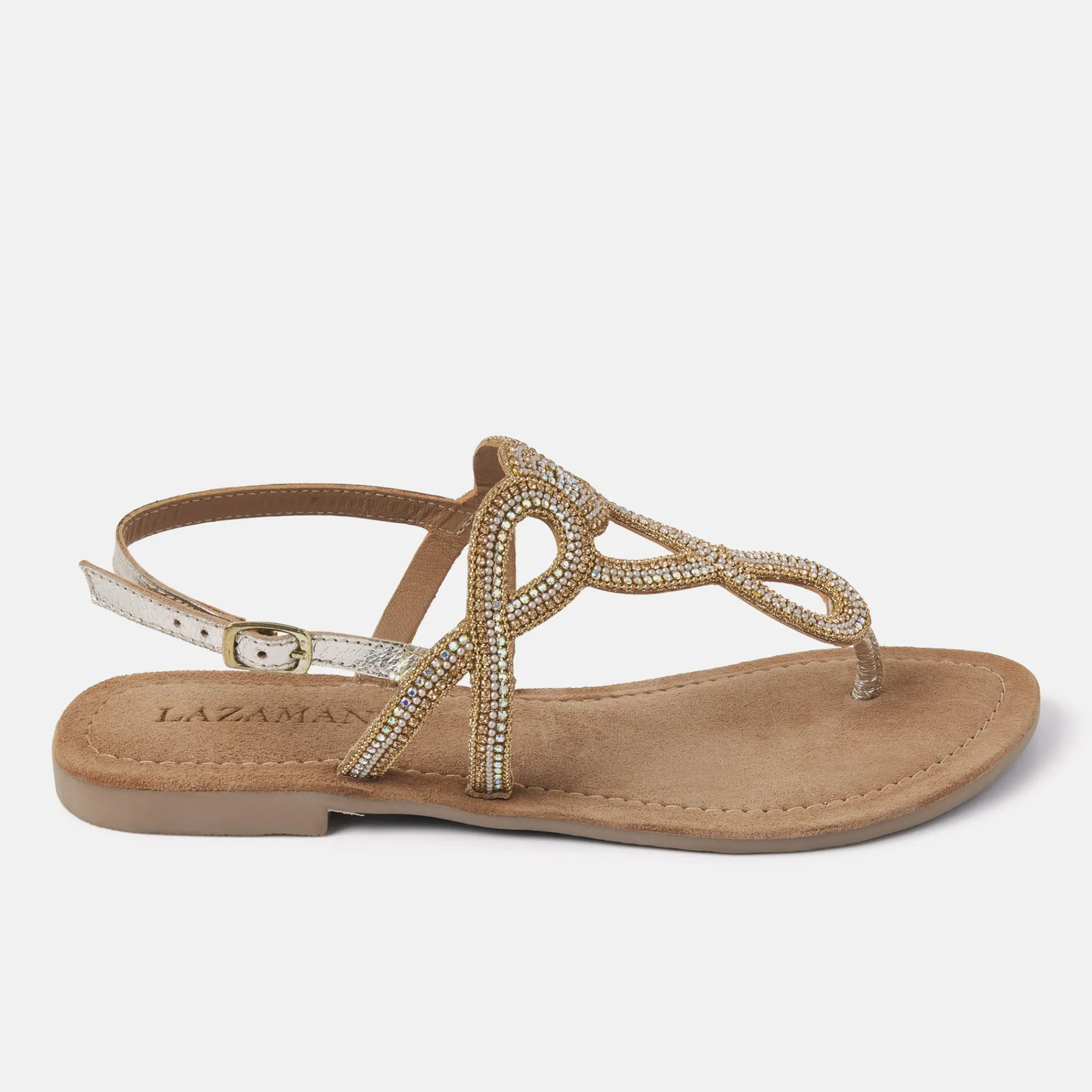 Vrouw Lazamani Sandalen-Dames Sandalen 33.510 Gold