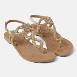 Vrouw Lazamani Sandalen-Dames Sandalen 33.510 Gold