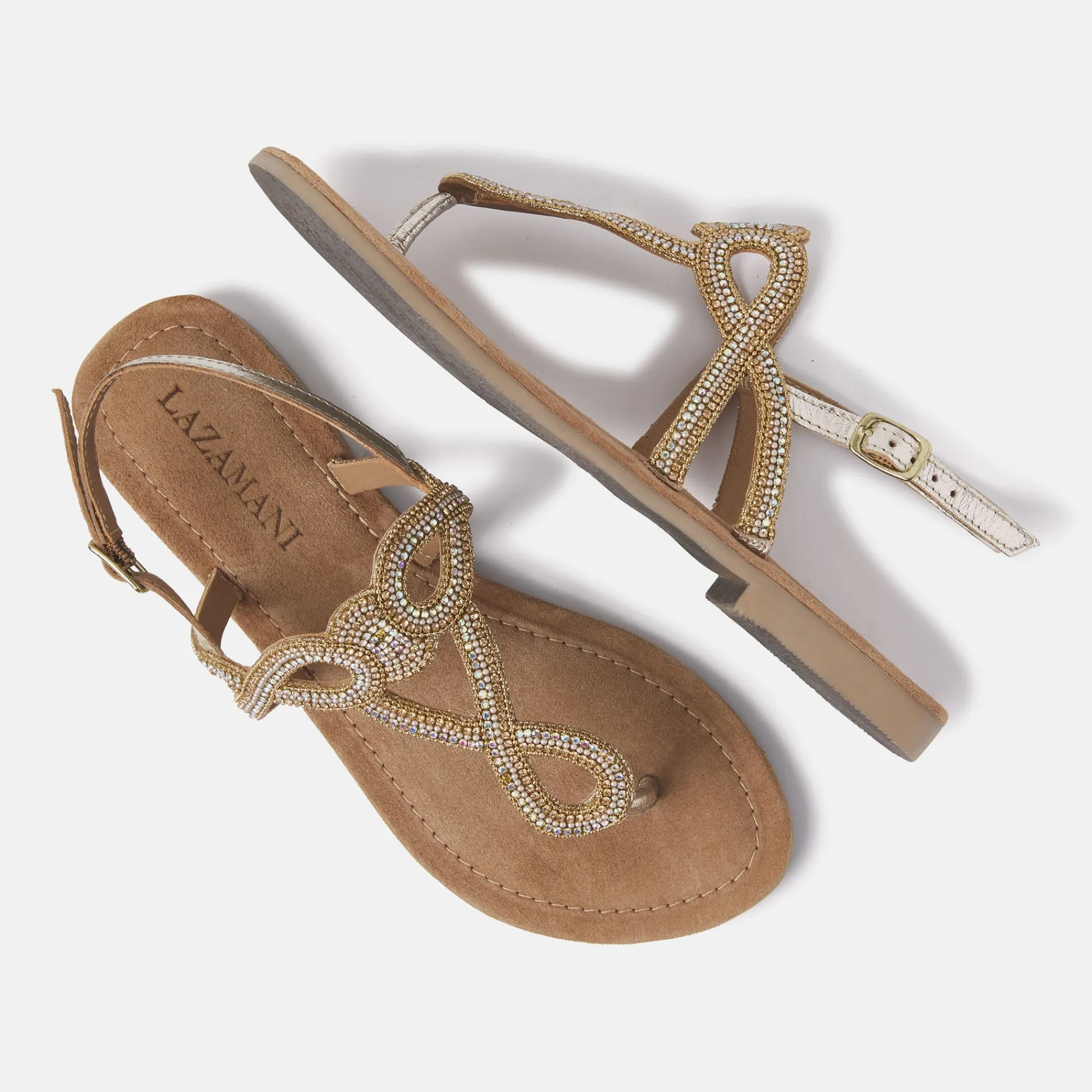 Vrouw Lazamani Sandalen-Dames Sandalen 33.510 Gold