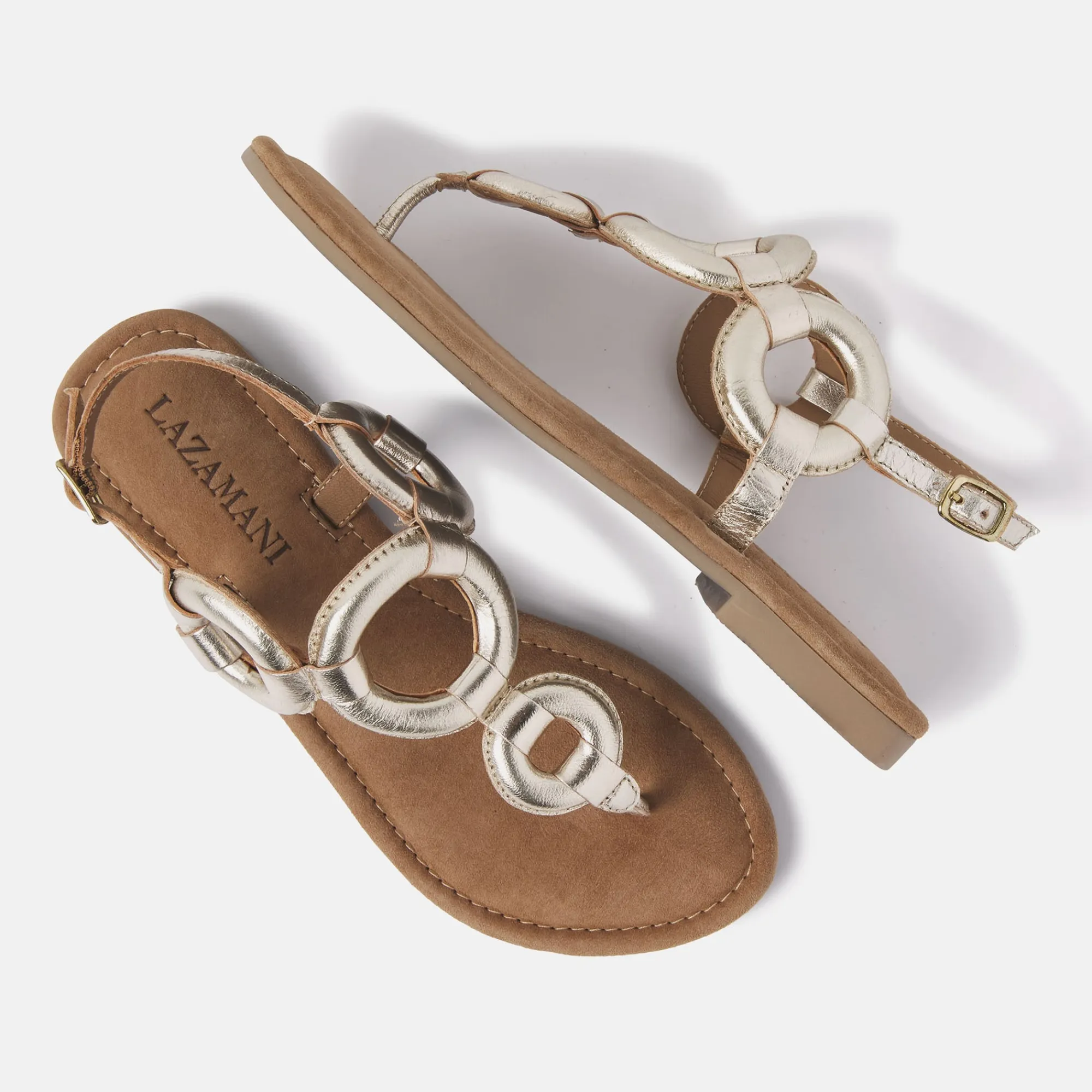 Vrouw Lazamani Sandalen-Dames Sandalen 33.543 Gold