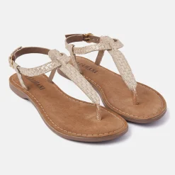 Vrouw Lazamani Sandalen-Dames Sandalen 75.615 Gold