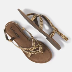 Vrouw Lazamani Sandalen-Dames Sandalen 75.311 Leopard
