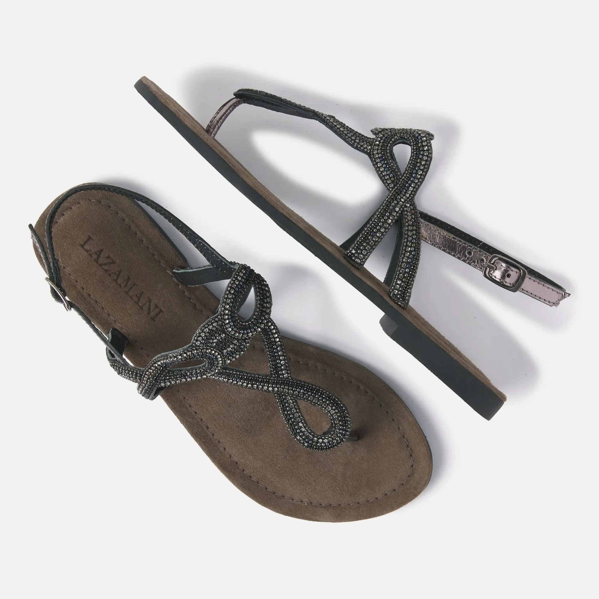 Vrouw Lazamani Sandalen-Dames Sandalen 33.510 Pewter