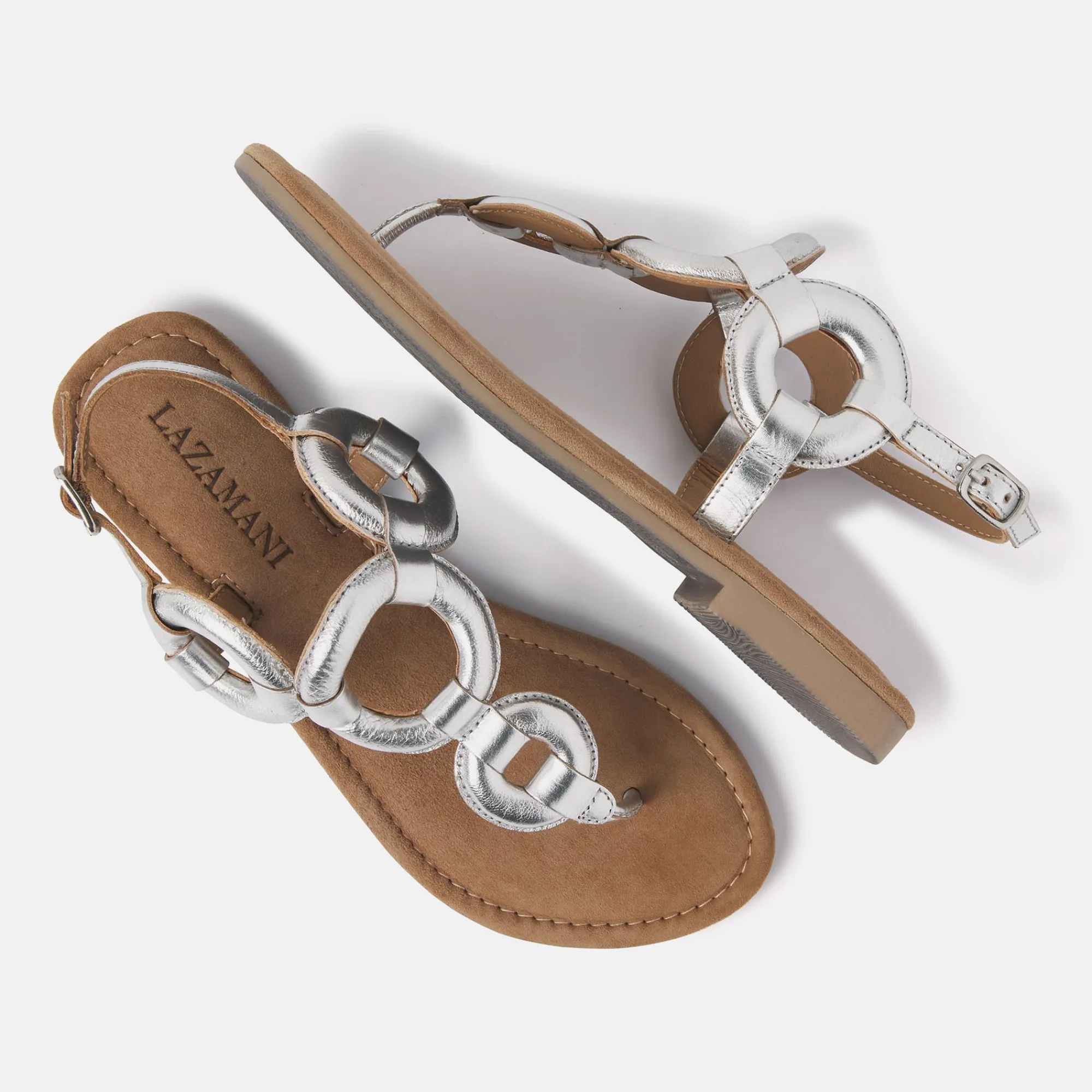 Vrouw Lazamani Sandalen-Dames Sandalen 33.543 Silver