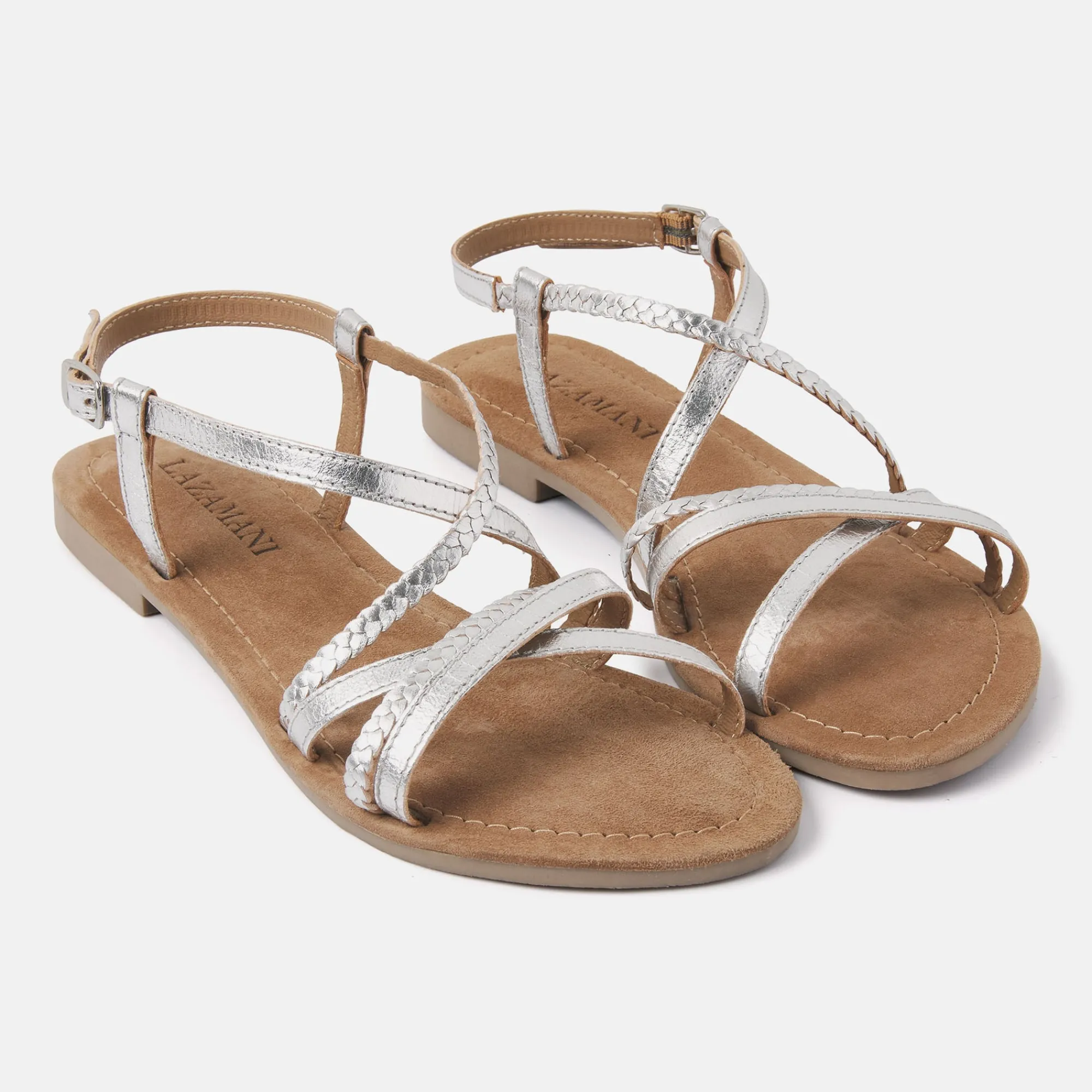 Vrouw Lazamani Sandalen-Dames Sandalen 33.523 Silver
