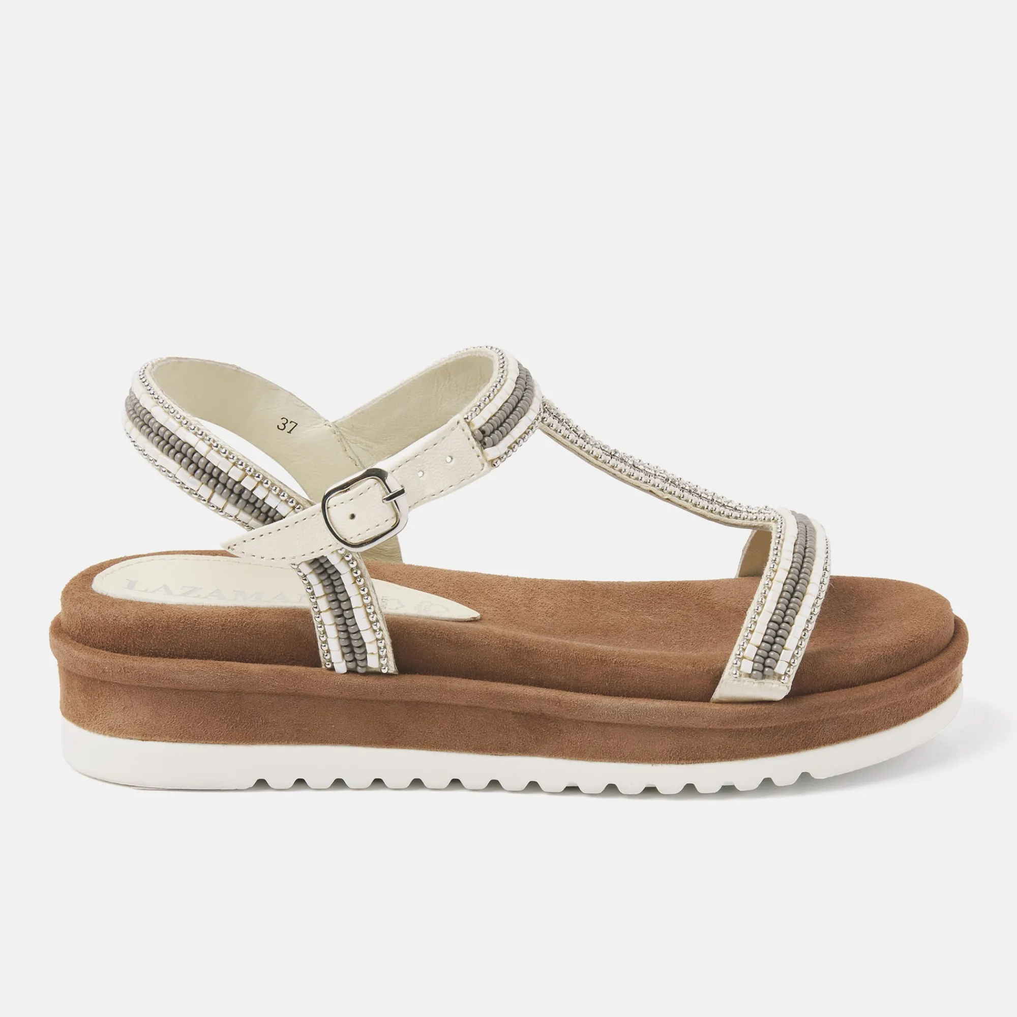 Vrouw Lazamani Sandalen-Dames Sandalen 75.417 White