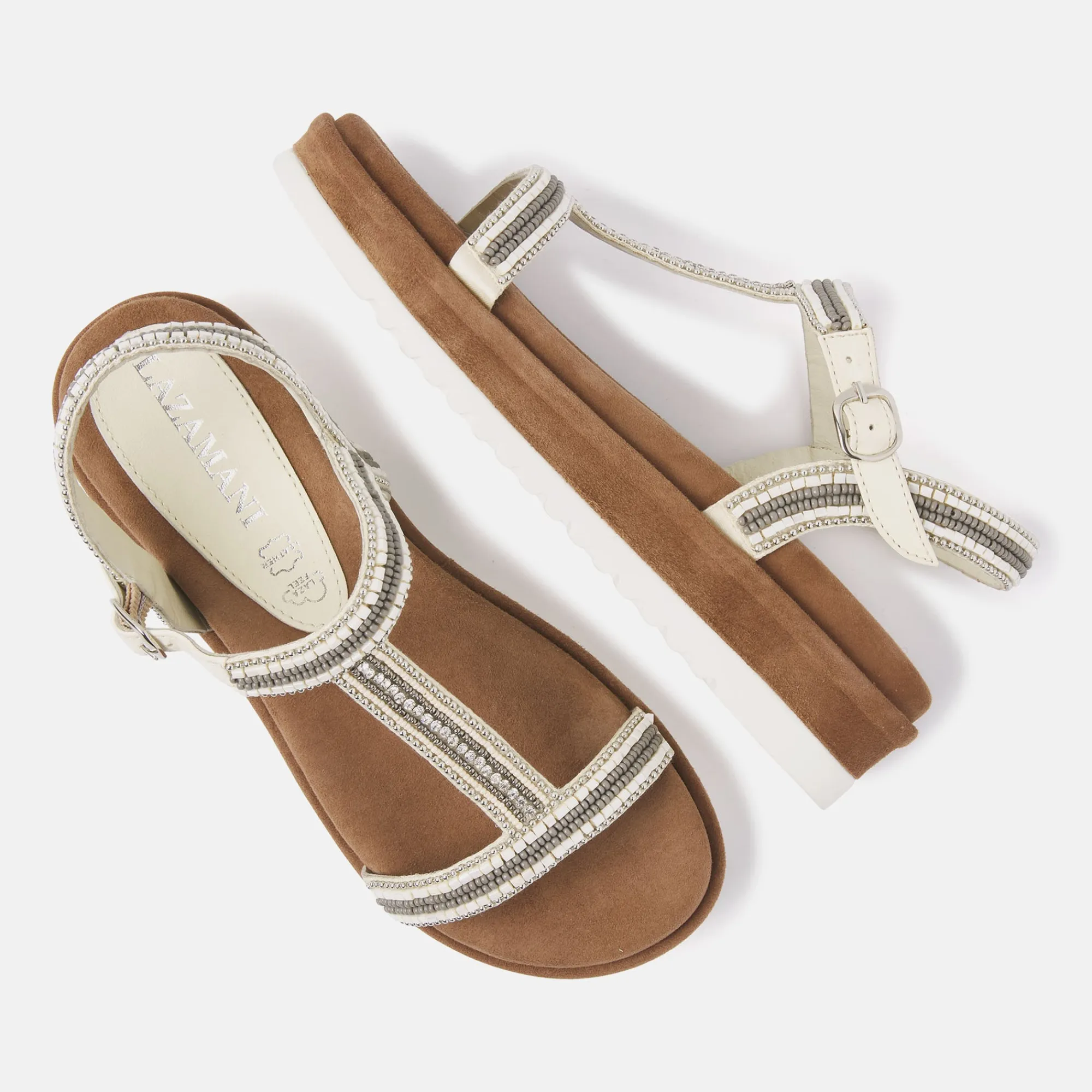 Vrouw Lazamani Sandalen-Dames Sandalen 75.417 White
