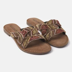 Vrouw Lazamani Slippers-Dames Slippers 75.337 Brown