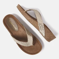 Vrouw Lazamani Slippers-Dames Slippers 75.807 Gold