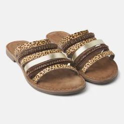 Vrouw Lazamani Slippers-Dames Slippers 75.532 Leopard
