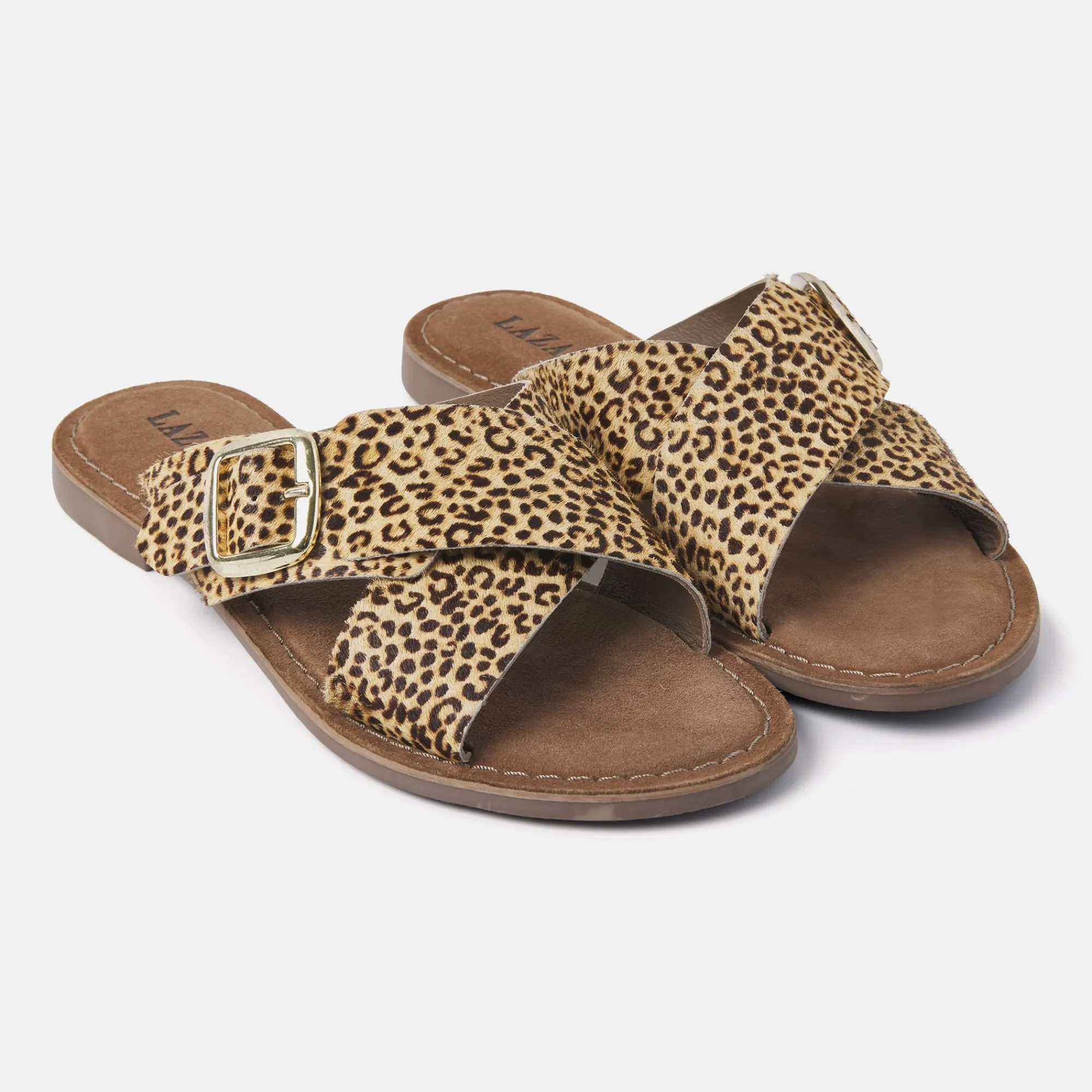 Vrouw Lazamani Slippers-Dames Slippers 75.323 Leopard