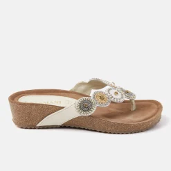 Vrouw Lazamani Slippers-Dames Slippers 75.455 Off-White